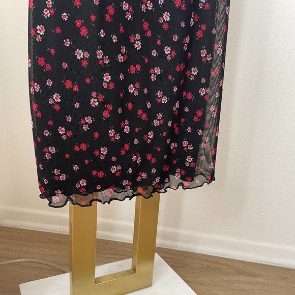 Floral Mesh Bodycon Dress - Picture 4 of 5